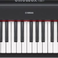 76-key mid-level Piaggero ultra-portable digital piano. Black