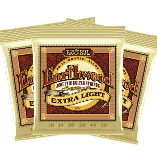 3 SETS- Ernie Ball Earthwood Extra Light Acoustic Guitar Strings