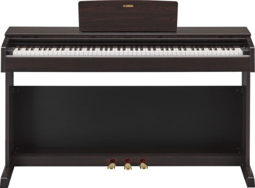 Black walnut Arius traditional console digital piano with bench