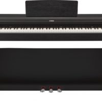 Black walnut Arius traditional console digital piano with bench