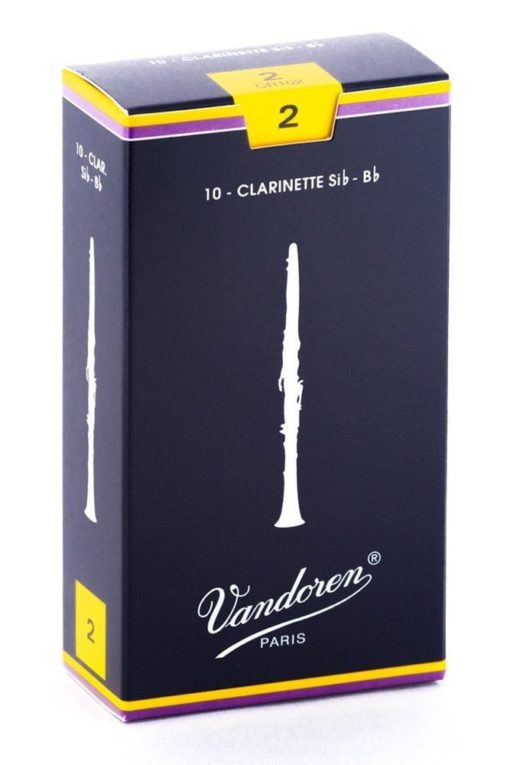 Vandoren CR102 Bb Clarinet Reeds Strength 2; Box of 10