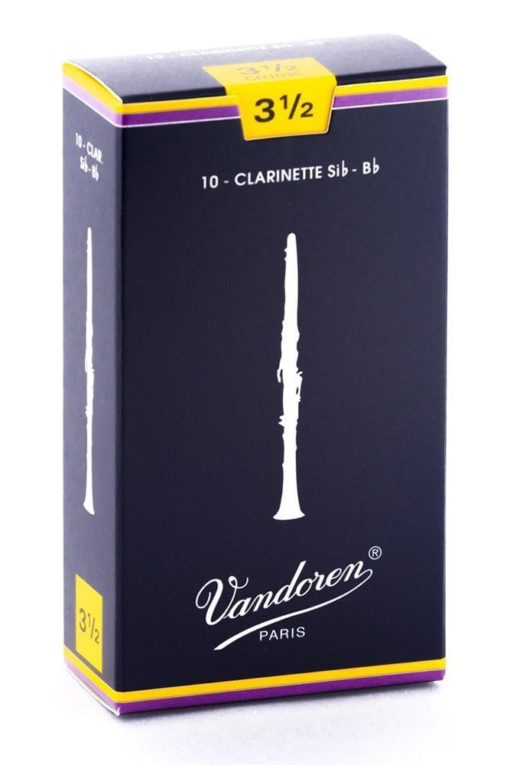 Vandoren CR1035 Bb Clarinet Reeds Strength 3.5; Box of 10