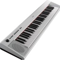 61-key entry-level Piaggero ultra-portable digital piano. White