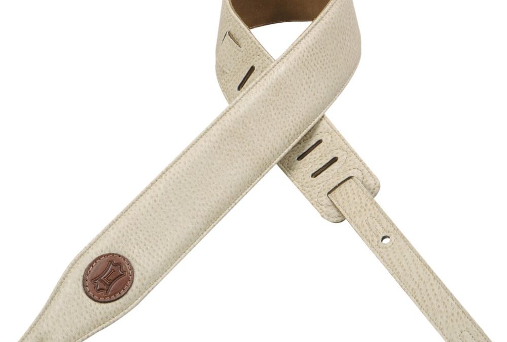 Levy’s 2 1/2″ wide sand vinyl guitar strap Mega Music Store