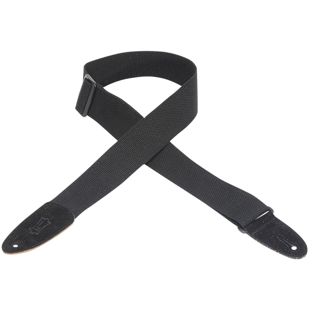 Levy’s 2″ wide black cotton guitar strap Mega Music Store