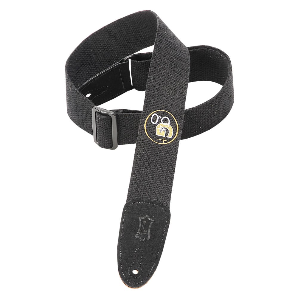 2-Pack 2" Cotton Guitar Straps With Suede Ends - Adjustable To 65" Black Signature Series