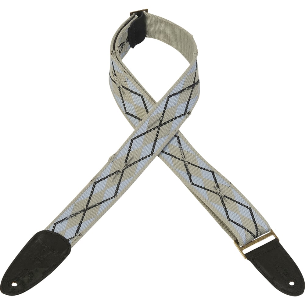 Levy’s 2″ wide blue cotton guitar strap Mega Music Store