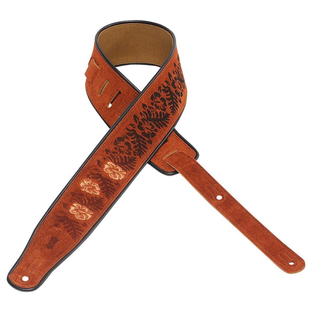 Levy’s 2 1/2″ wide suede guitar strap Mega Music Store
