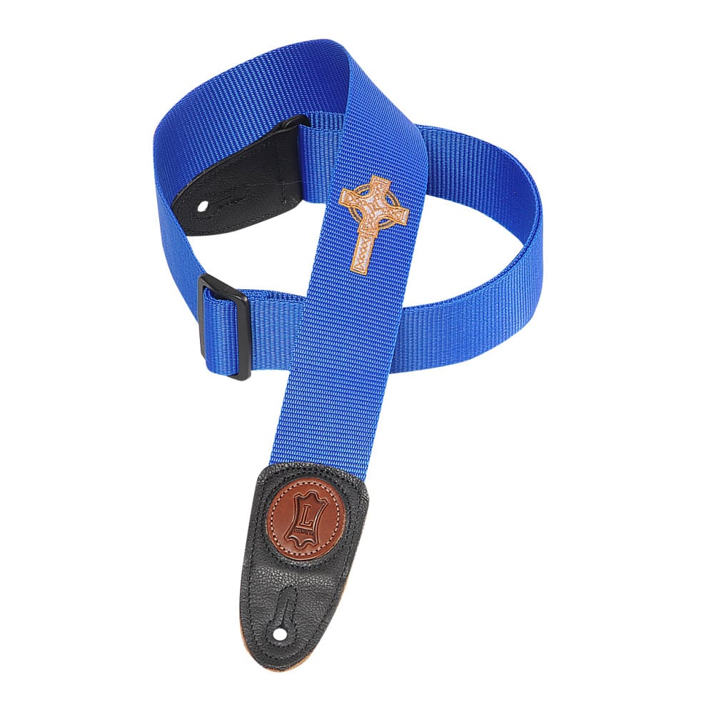 Levy’s 2″ wide royal blue softhand polypropylene guitar strap Mega