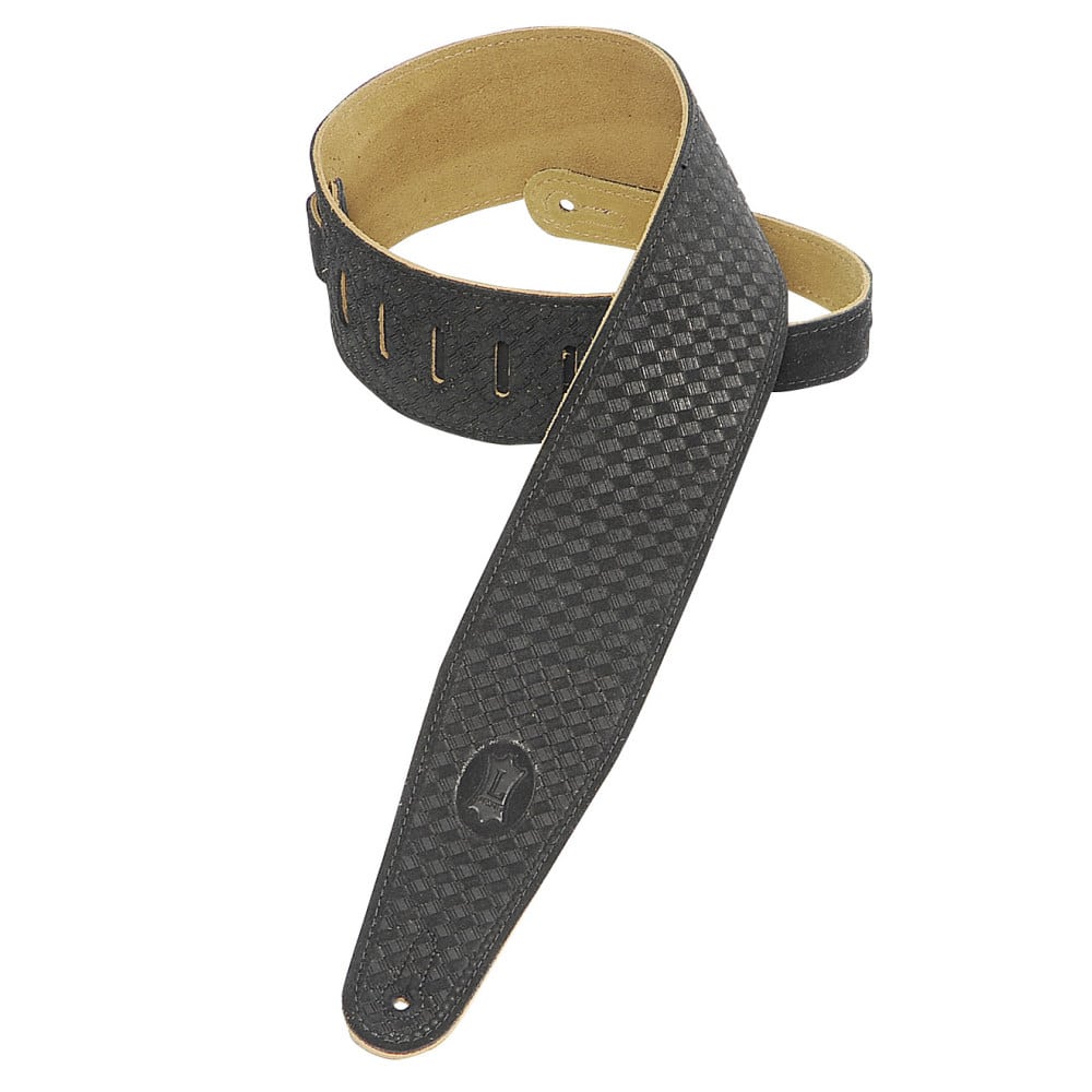 Levy’s 3″ wide black suede guitar strap Mega Music Store