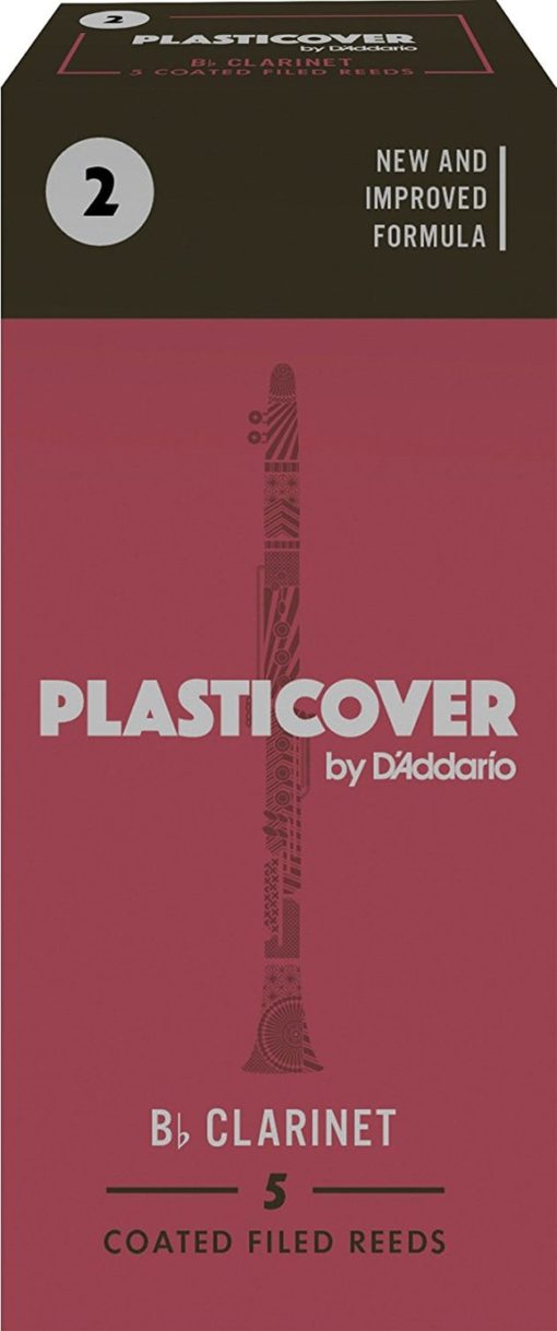Rico Plasticover Bb Clarinet Reeds, Strength 2.0, 5-pack