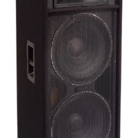 CARPETED DUAL 15" 2 WAY LOUDSPEAKER