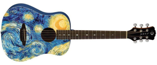 LUNA SAFARI Starry Night Travel Guitar w/ Gigbag