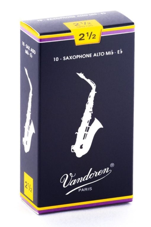 Vandoren SR2125 Alto Sax Reeds Strength 2.5; Box of 10