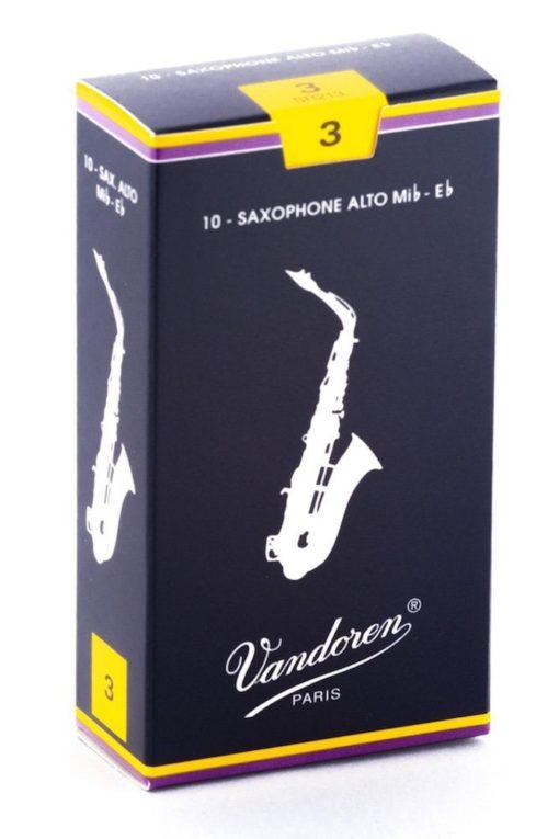 Vandoren SR213 Alto Sax Reeds Strength 3; Box of 10