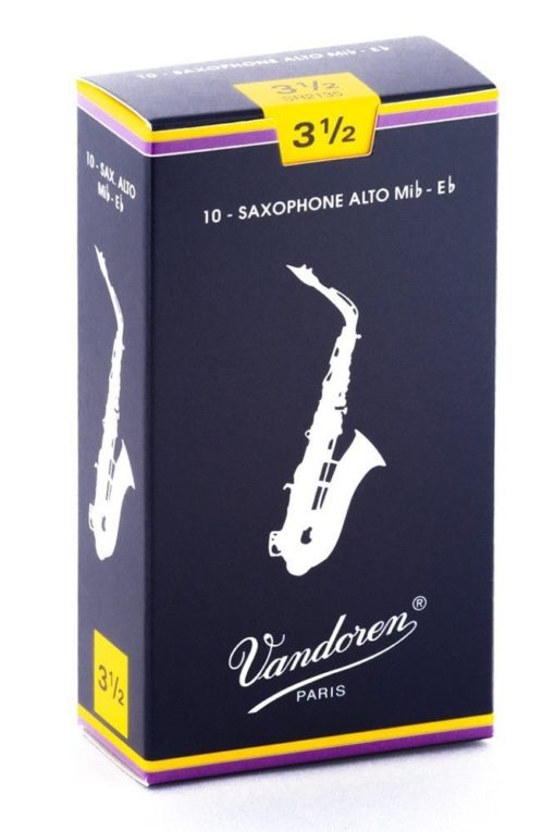 Vandoren SR2135 Alto Sax Reeds Strength 3.5; Box of 10