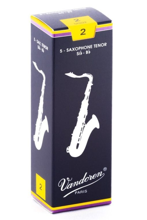 Vandoren SR222 Tenor Sax Reeds Strength 2; Box of 5