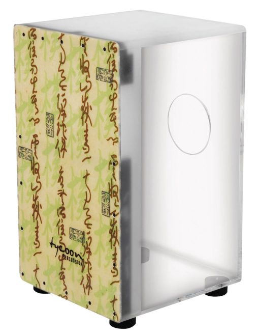 29 Series Clear Acrylic Cajon With Premium Fiberglass Front Plate - Symbol Design