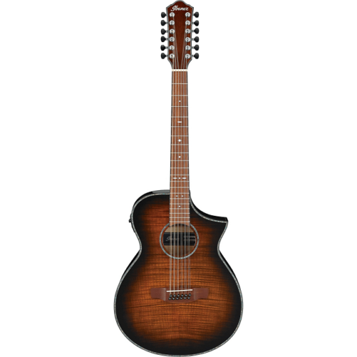 IBANEZ AEWC4012FM - 12 String - Tiger Burst High Gloss - Image 2