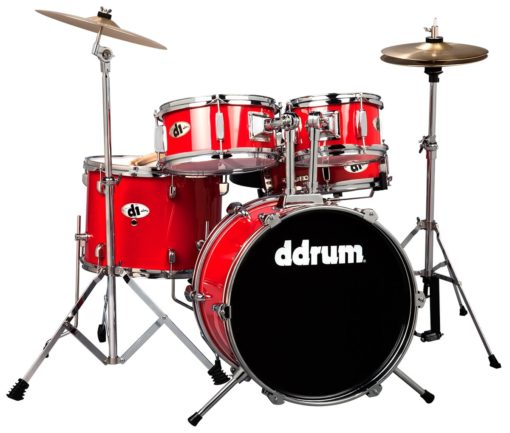 Ddrum D1 Junior Drum Kit W/Cymbals- Colors - Blue- Red- Black - Image 2