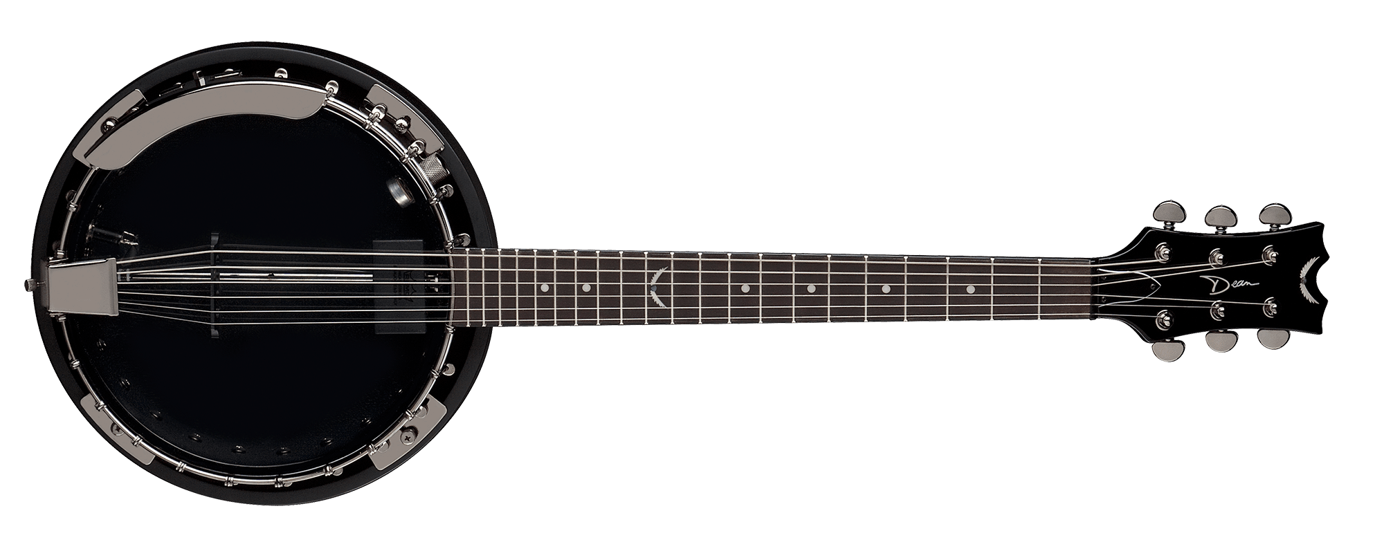 Dean Backwoods 6 Six-String Banjo with Pickup Black Chrome