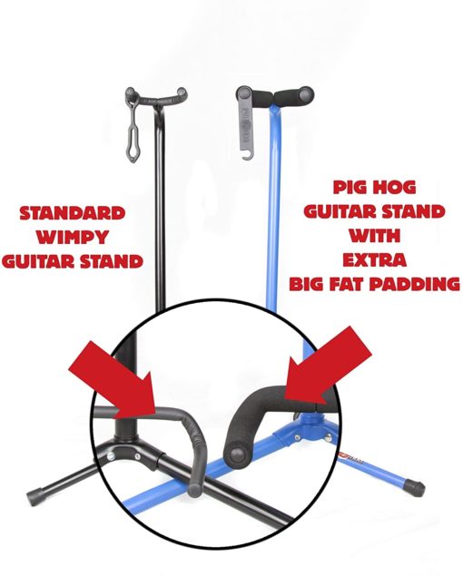 Pig Hog Guitar Stand - Red, White, Blue, Black - Image 2