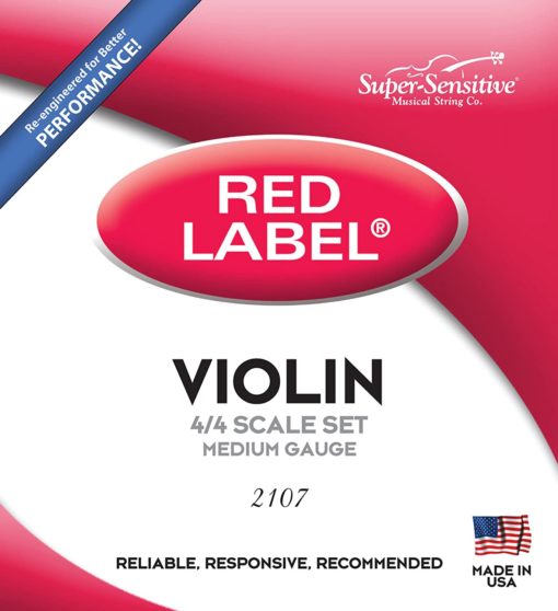 Super Sensitive Red Label Violin String Set - 4/4