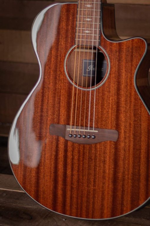 IBANEZ AEG62 Natural Mahogany High Gloss A/E Guitar - Image 3