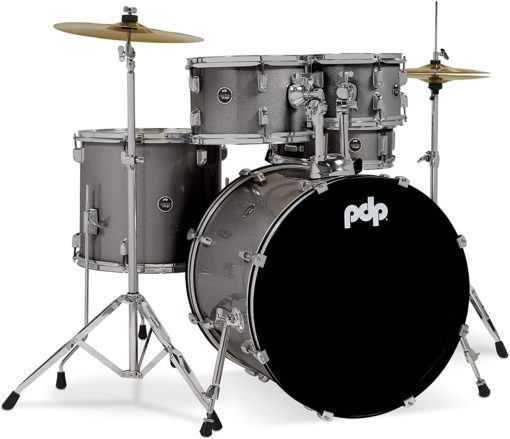 PDP Center Stage 5 Piece Drum Set - Silver Sparkle