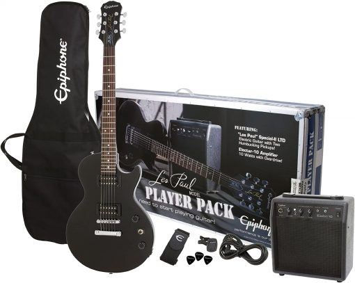 Epiphone Les Paul Player Pack w/Guitar & Amp +more - Ebony