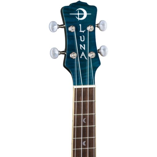 Luna Dolphin Flame Maple Concert Ukulele w/ Preamp & Gigbag - Image 3