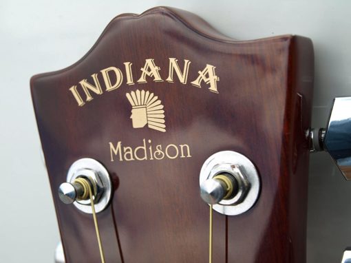 Indiana Madison Acoustic Guitar - Tiger Stripe Tobacco Burst - Image 7