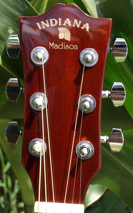 Indiana Madison Acoustic Guitar - Tiger Stripe Tobacco Burst - Image 6