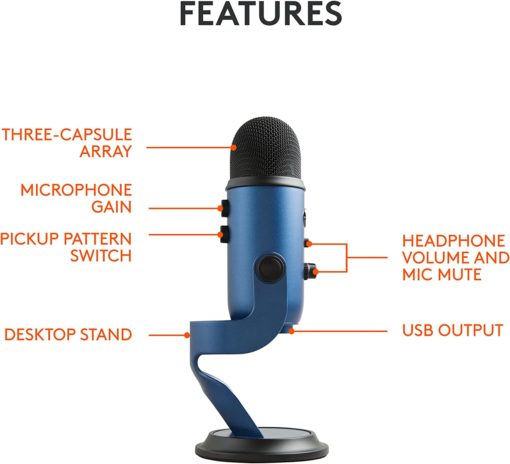 Blue Yeti USB Microphone - Midnight Blue - Image 6