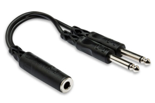 Hosa YPP-106 1/4" TSF to Dual 1/4" TS Y Cable