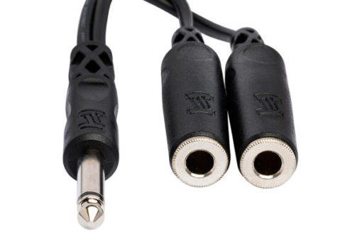 Hosa YPP-111 Y cable - 1/4" TS to Dual 1/4" TSF - Image 2
