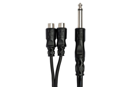 Hosa YPR-103 1/4" TS to Dual RCAF Y Cable - Image 3