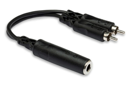 Hosa YPR-131 1/4" TSF to Dual RCA Y Cable