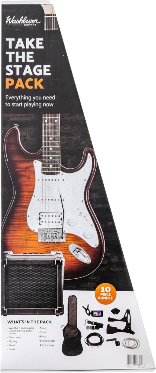Washburn "Take the Stage" Complete Electric Guitar Package - Sunburst SDFSBPACK - Image 2