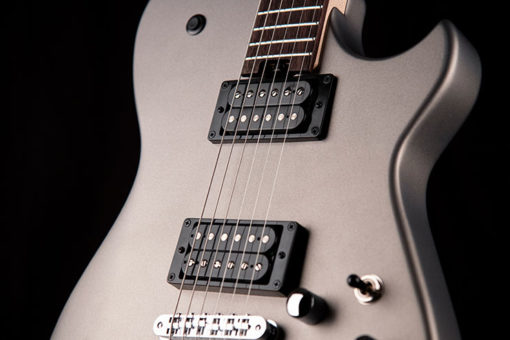 CORT Meta Series MBM-1 Matthew Bellamy Signature Guitar - Silver & Black - Image 5