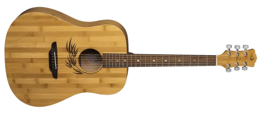 Luna Woodland Series Bamboo Acoustic/Electric Guitar - Satin Natural