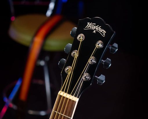 Washburn 90CE Acoustic Electric Guitar - Tobacco Sunburst - Image 6