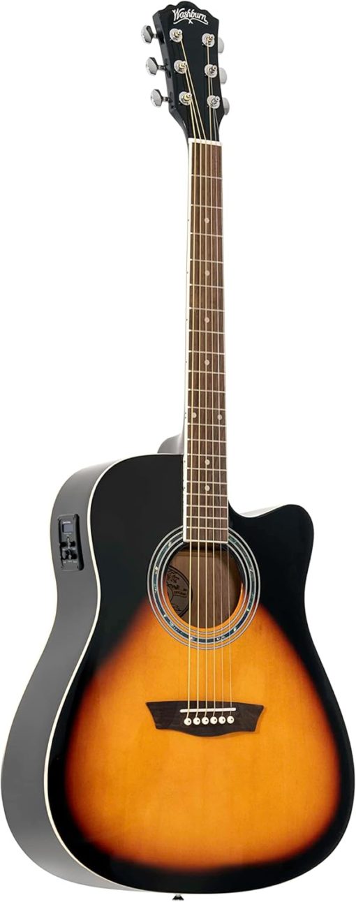Washburn 90CE Acoustic Electric Guitar - Tobacco Sunburst