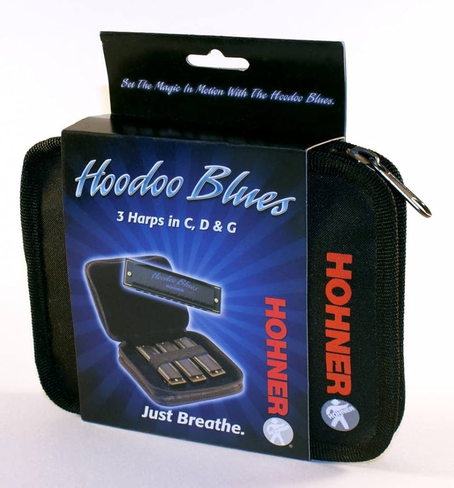 Hohner Hoodoo Blues Harmonica 3-Pack Key of C, D, G