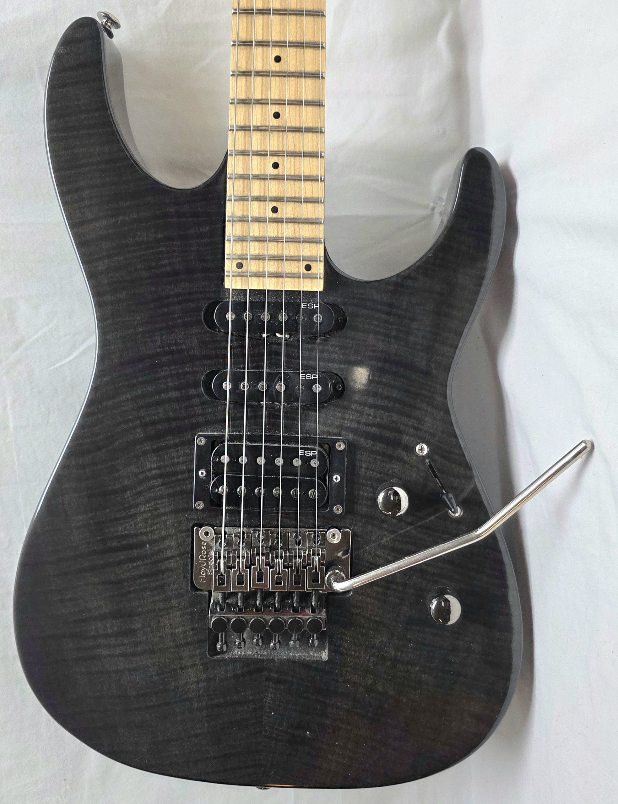 USED - LTD M-103FM Electric Guitar - Black See-Through