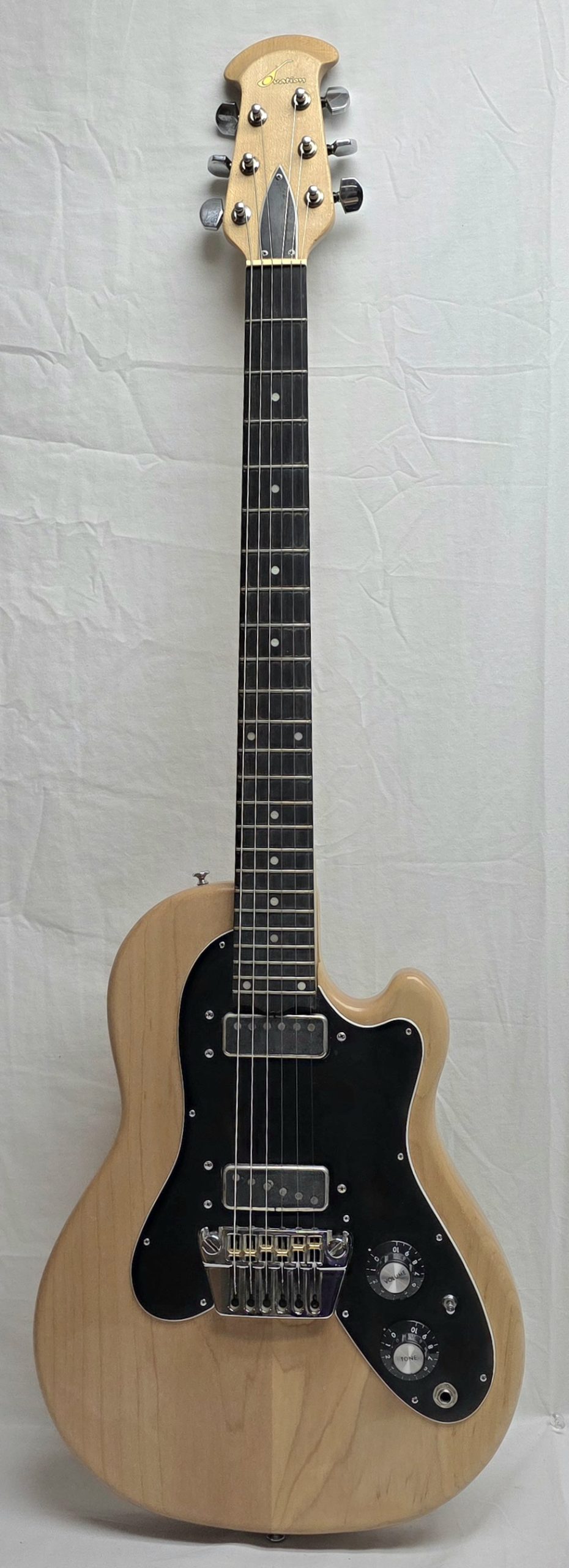 USED - OVATION Viper Electric Guitar - VINTAGE 1970's Natural Solid Body w/ Case - Image 2